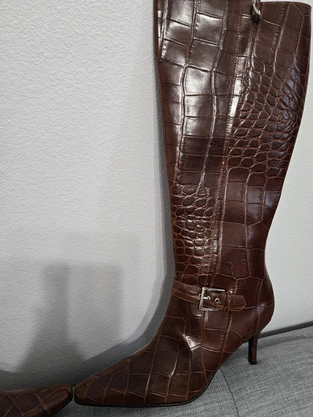 Randolph Duke Leather Embossed Boots - Picture 2 of 5